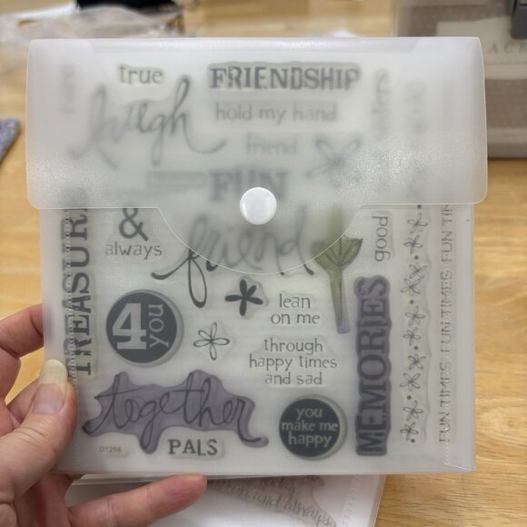 Lot of 3 Close To My Heart My Acrylic Stamp Sets Sentimental Words - Picture 3 of 6